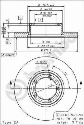 AP 24457 - Спирачен диск vvparts.bg