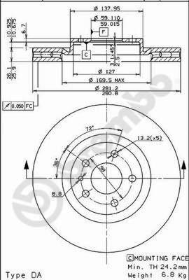 AP 24400 - Спирачен диск vvparts.bg