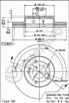 AP 24408 - Спирачен диск vvparts.bg