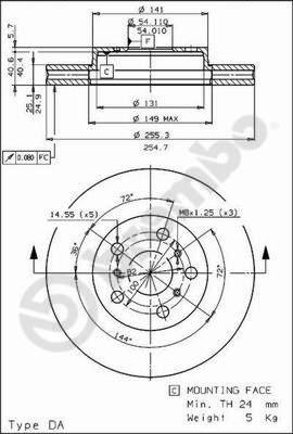 AP 24430 - Спирачен диск vvparts.bg