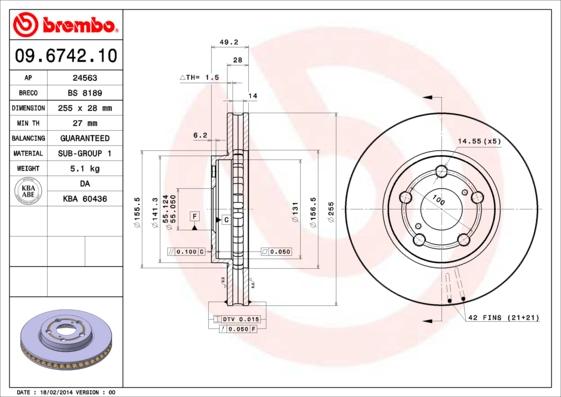 AP 24563 - Спирачен диск vvparts.bg