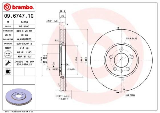 AP 24586 - Спирачен диск vvparts.bg