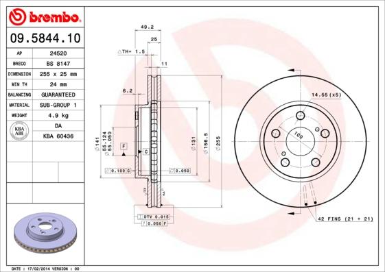 AP 24520 - Спирачен диск vvparts.bg