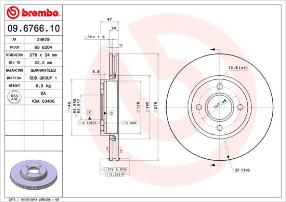 AP 24579 - Спирачен диск vvparts.bg