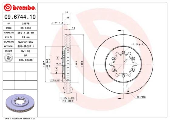 AP 24576 - Спирачен диск vvparts.bg