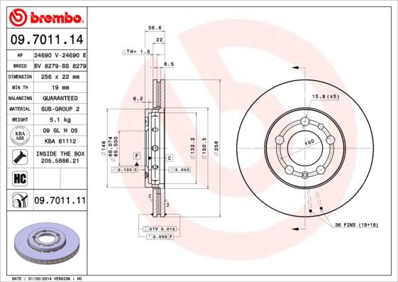 AP 24690 V - Спирачен диск vvparts.bg