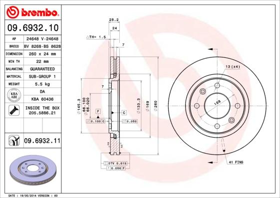 AP 24648 - Спирачен диск vvparts.bg