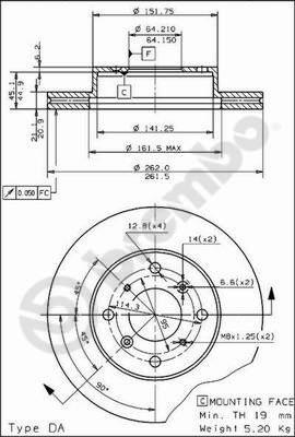 AP 24197 - Спирачен диск vvparts.bg