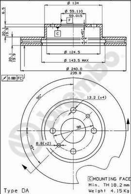 AP 24143 - Спирачен диск vvparts.bg