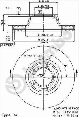 AP 24142 - Спирачен диск vvparts.bg