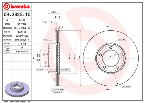 AP 24167 - Спирачен диск vvparts.bg