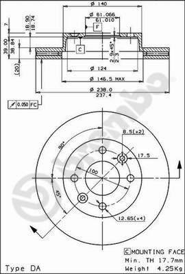 AP 24185 - Спирачен диск vvparts.bg