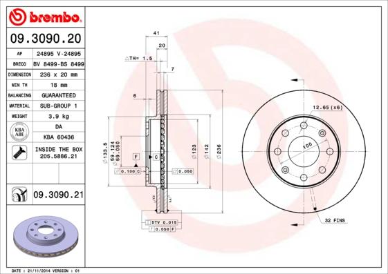 AP 24895 - Спирачен диск vvparts.bg