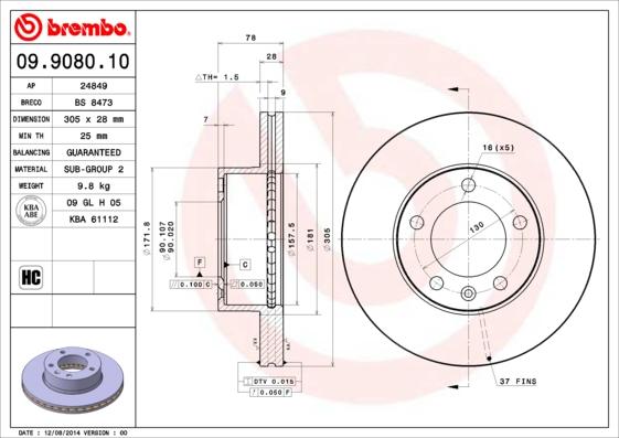 AP 24849 - Спирачен диск vvparts.bg