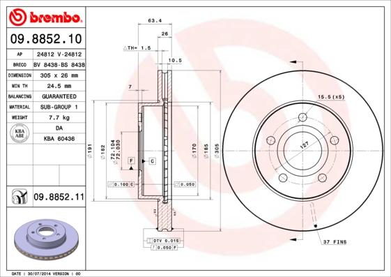 AP 24812 - Спирачен диск vvparts.bg