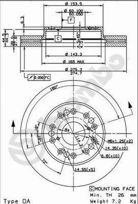 AP 24820 - Спирачен диск vvparts.bg