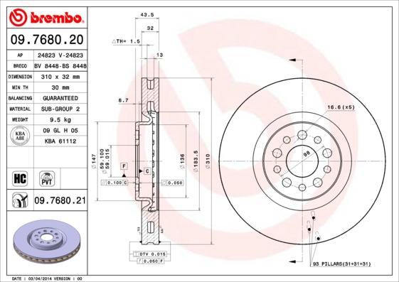 AP 24823 - Спирачен диск vvparts.bg