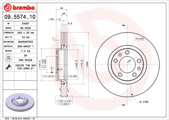 AP 24367 - Спирачен диск vvparts.bg