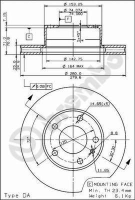 AP 24386 - Спирачен диск vvparts.bg