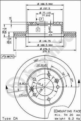 AP 24374 - Спирачен диск vvparts.bg