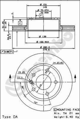 AP 24248 - Спирачен диск vvparts.bg