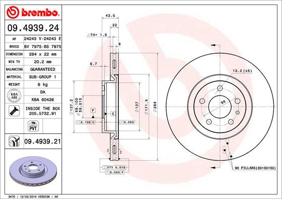 AP 24243 E - Спирачен диск vvparts.bg