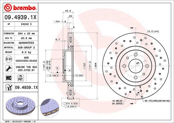 AP 24242 X - Спирачен диск vvparts.bg