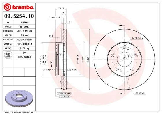 AP 24263 - Спирачен диск vvparts.bg