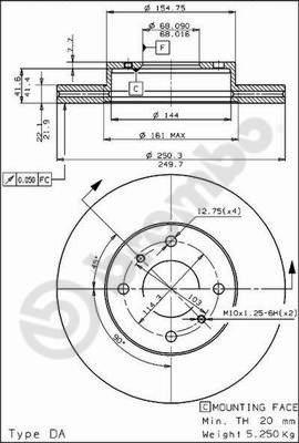 AP 24201 - Спирачен диск vvparts.bg