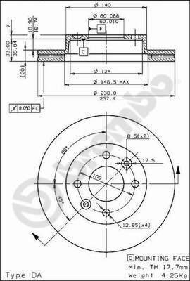 AP 24285 - Спирачен диск vvparts.bg