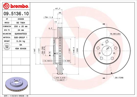 AP 24229 - Спирачен диск vvparts.bg