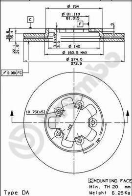 AP 24277 - Спирачен диск vvparts.bg