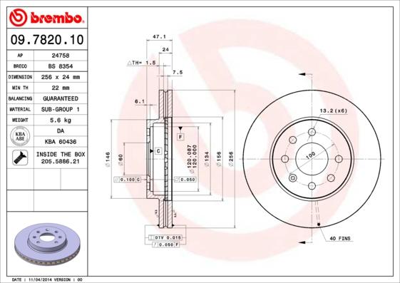 AP 24758 - Спирачен диск vvparts.bg