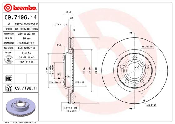 AP 24700 E - Спирачен диск vvparts.bg