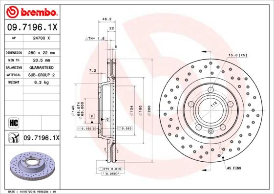 AP 24700 X - Спирачен диск vvparts.bg