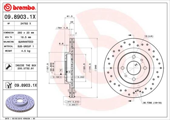 AP 24782 X - Спирачен диск vvparts.bg