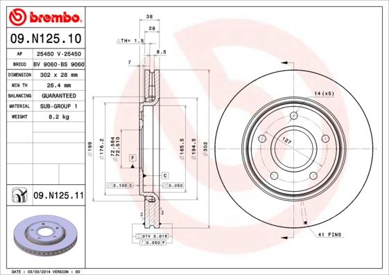 AP 25450 - Спирачен диск vvparts.bg