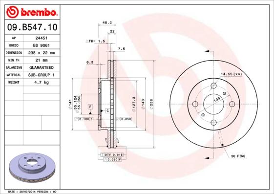 AP 25451 - Спирачен диск vvparts.bg