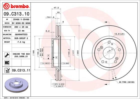 AP 25486 V - Спирачен диск vvparts.bg