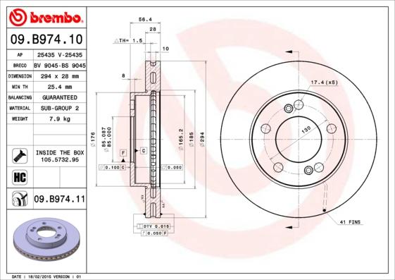 AP 25435 - Спирачен диск vvparts.bg