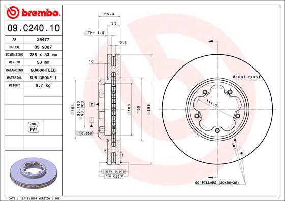 AP 25477 - Спирачен диск vvparts.bg