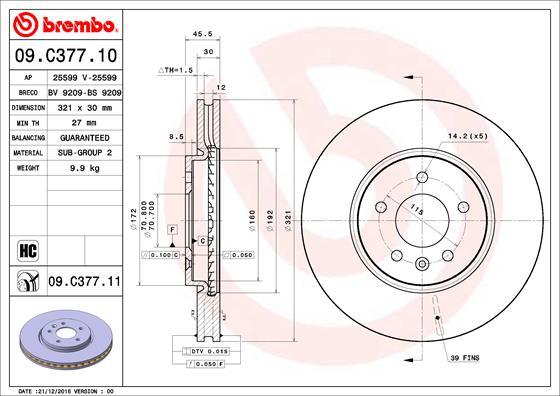 AP 25599 V - Спирачен диск vvparts.bg