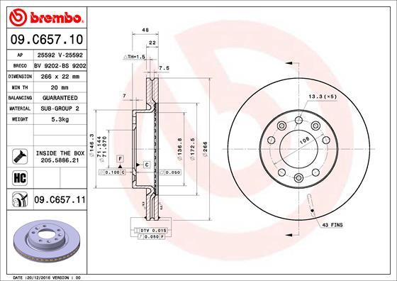 AP 25592 V - Спирачен диск vvparts.bg