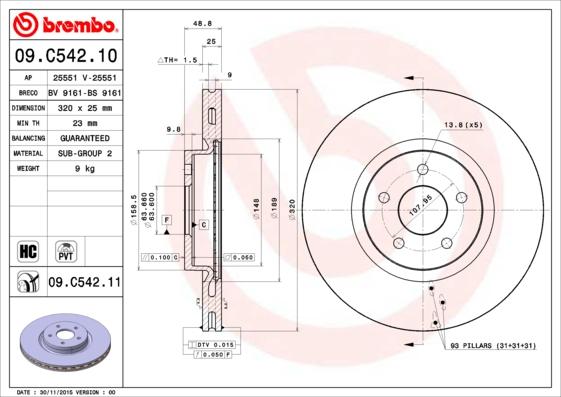 AP 25551 V - Спирачен диск vvparts.bg