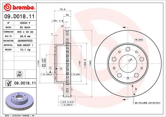 AP 25634 V - Спирачен диск vvparts.bg