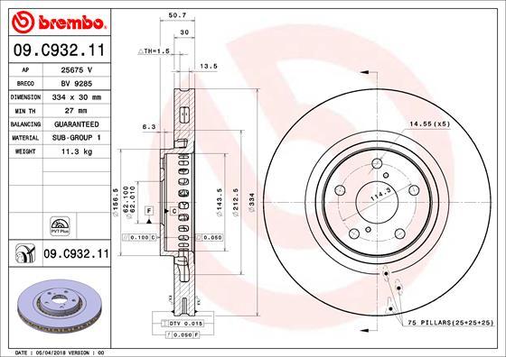 AP 25675 V - Спирачен диск vvparts.bg