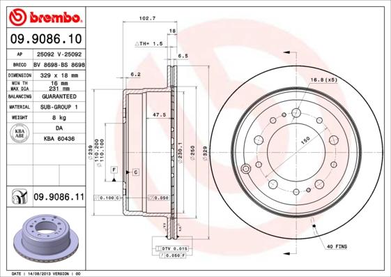 AP 25092 V - Спирачен диск vvparts.bg