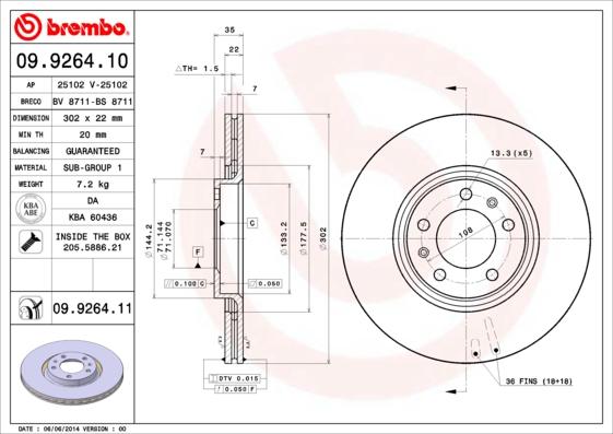 AP 25102 - Спирачен диск vvparts.bg