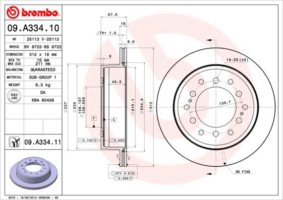 AP 25113 V - Спирачен диск vvparts.bg