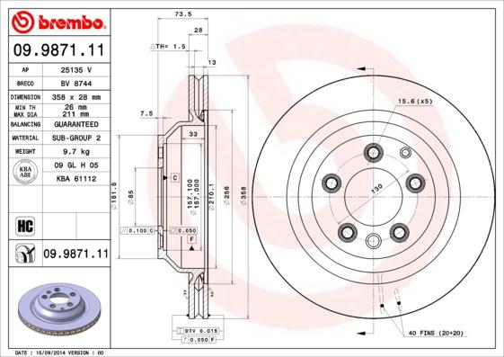 AP 25135 V - Спирачен диск vvparts.bg